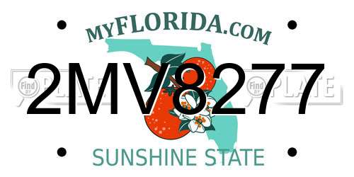 2MV8277 Florida License Plate