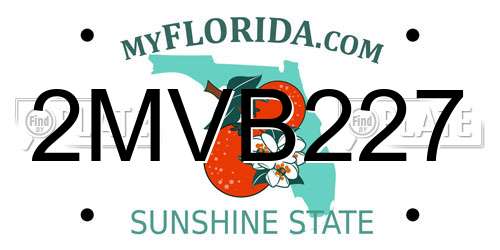 2MVB227 Florida License Plate