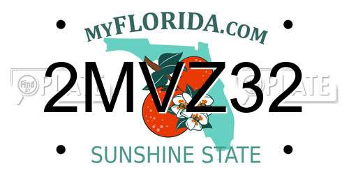 2MVZ32 Florida License Plate