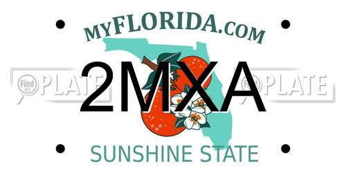 2MXA Florida License Plate