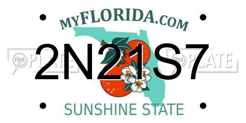 2N21S7 Florida License Plate