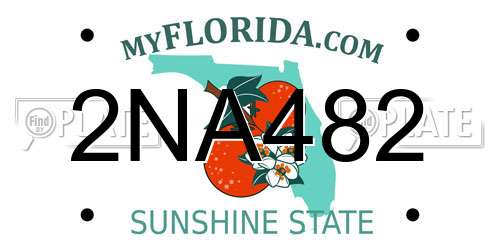 2NA482 Florida License Plate
