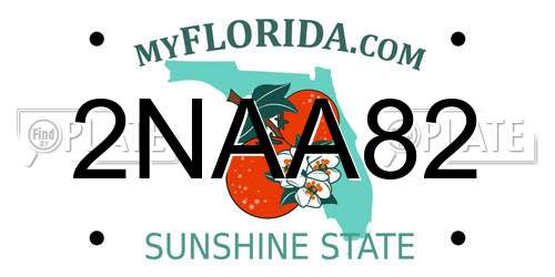 2NAA82 Florida License Plate