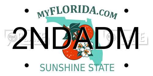 2NDADM Florida License Plate