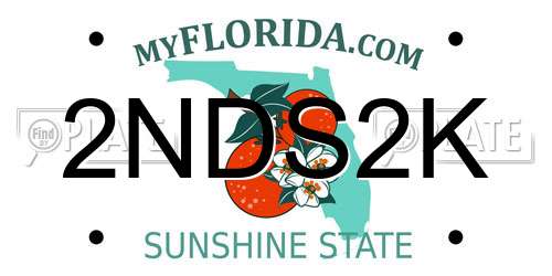 2NDS2K Florida License Plate