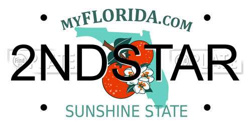 2NDSTAR Florida License Plate