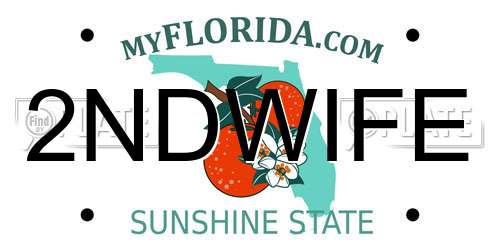 2NDWIFE Florida License Plate