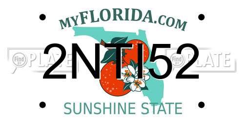 2NTI52 Florida License Plate