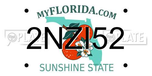 2NZI52 Florida License Plate