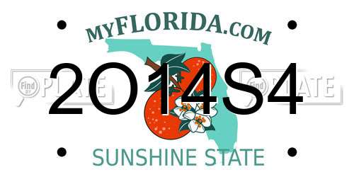 2O14S4 Florida License Plate