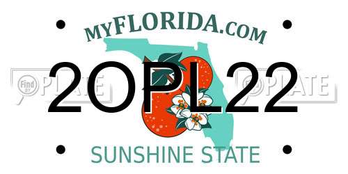 2OPL22 Florida License Plate