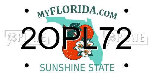 2OPL72 Florida License Plate