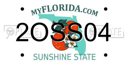 2OSS04 Florida License Plate