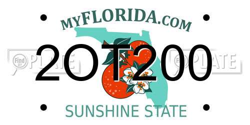 2OT200 Florida License Plate