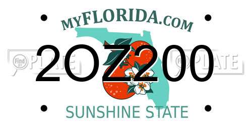 2OZ200 Florida License Plate