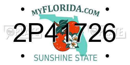 2P41726 Florida License Plate