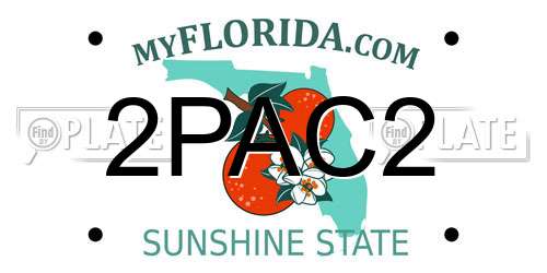 2PAC2 Florida License Plate