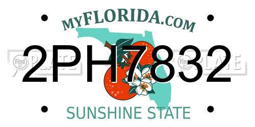 2PH7832 Florida License Plate