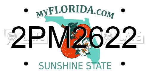 2PM2622 Florida License Plate