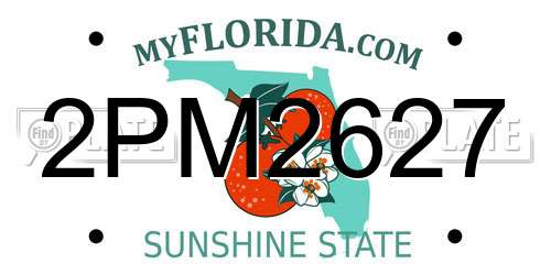 2PM2627 Florida License Plate