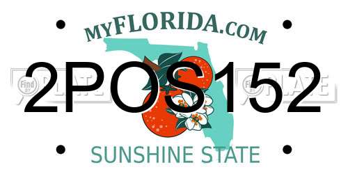 2POS152 Florida License Plate