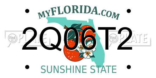 2Q06T2 Florida License Plate