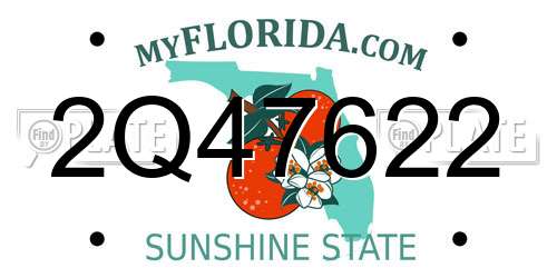 2Q47622 Florida License Plate