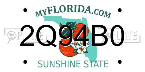 2Q94B0 Florida License Plate
