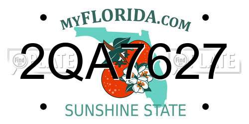2QA7627 Florida License Plate