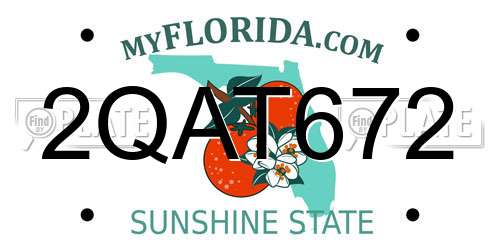 2QAT672 Florida License Plate