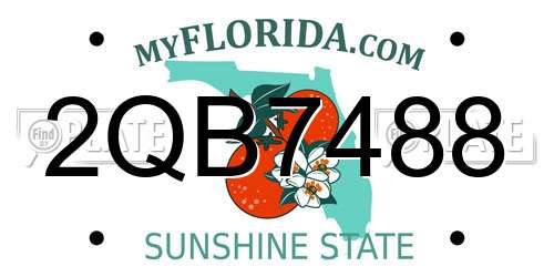 2QB7488 Florida License Plate