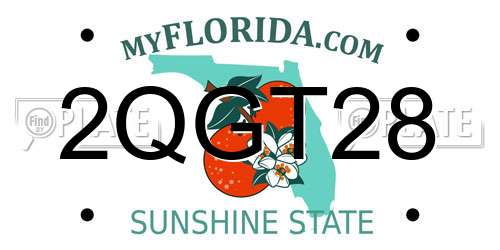 2QGT28 Florida License Plate