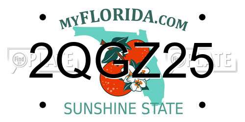 2QGZ25 Florida License Plate