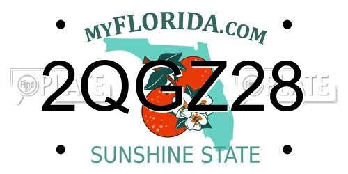 2QGZ28 Florida License Plate
