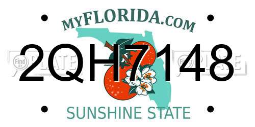 2QH7148 Florida License Plate