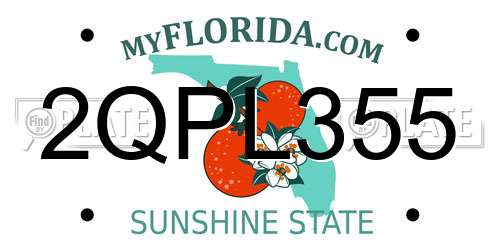 2QPL355 Florida License Plate