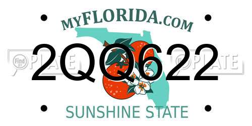 2QQ622 Florida License Plate