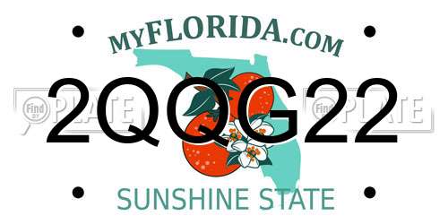 2QQG22 Florida License Plate