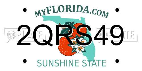 2QRS49 Florida License Plate