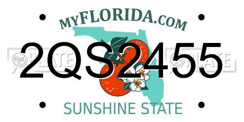 2QS2455 Florida License Plate