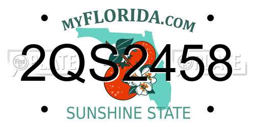 2QS2458 Florida License Plate