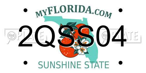 2QSS04 Florida License Plate