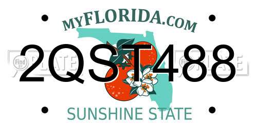 2QST488 Florida License Plate