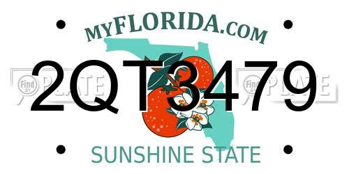 2QT3479 Florida License Plate