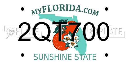 2QT700 Florida License Plate