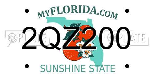 2QZ200 Florida License Plate