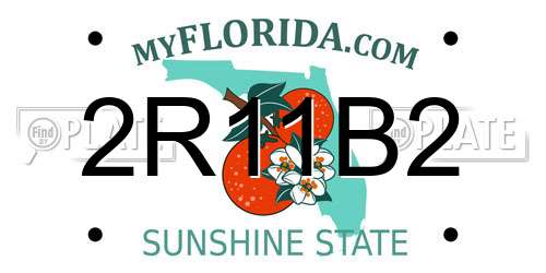 2R11B2 Florida License Plate