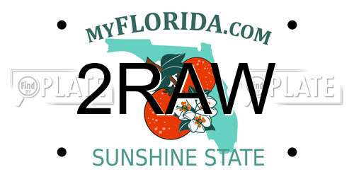 2RAW Florida License Plate