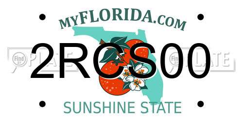 2RCS00 Florida License Plate