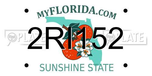 2RI152 Florida License Plate